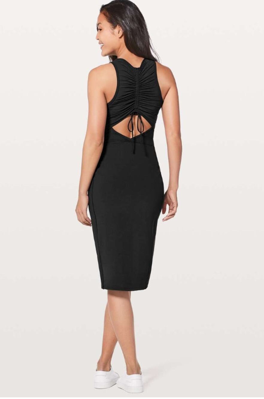 Lululemon Rather Be Gathered Dress Black
